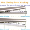 Hui Tong Strong & Sharpe Pinking Shears,Pinking Shears Scissors for Fabric, Serrated and Scalloped Scissors Fabric,3mm,5mm,7mm (Scalloped 7mm)