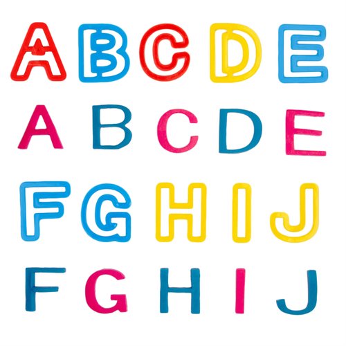 Kiddy Dough 45 Pieces Play Dough Tool Kit: Dough Accessories Set for Kids with Shapes, Numbers, Letters, Cutters, Dough Rollers, and Extruders