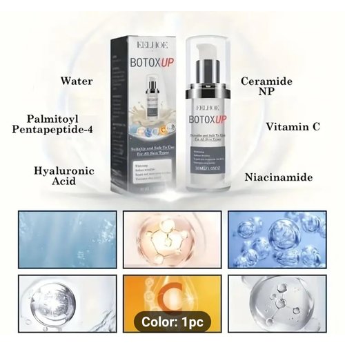 Generic Botoxup Hydration & Firming Face Cream Vitamin C, Niacinamide, Ceramide-Infused for Youthful, Collagen Boost Anti Aging Serum (Bottle 1 oz)
