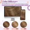 LaaVoo Hair Extensions Clip ins Ombre Medium Brown to Light Brown Mix Golden Blonde Balayage Clip in Hair Extensions Real Human Hair Balayage Brown Clip in Extensions for Short Hair 12 Inch 80G 5pcs