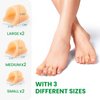 Bukihome Hammer Toe Straightener - 6 Pack Toe Splints - Soft Gel Hammer Toe Cushion - Realign Bent, Curled, Crooked, Claw, Hammer Toes - Toe Corrector for Men and Women, 3 Different Sizes