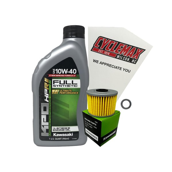Cyclemax Full Synthetic Oil Change Kit fits 2020-2023 Kawasaki KLX230