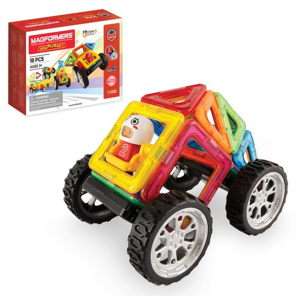 Magformers Wow Plus Set | Magnetic Tiles Building Blocks, Educational Kit, STEM Toy Set | Magnetic Building Tiles for Kids to Develop Problem-Solving Abilities and Shape Recognition