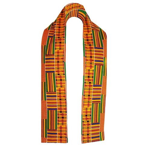 Dupsie's Kente African Print Stole/Sash -Made in Africa Perfect for Graduation Celebrations, Events, and Cultural shows, Choir, Clergy, Church, Schools and more