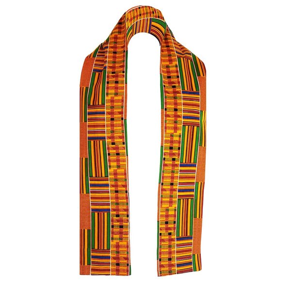 Dupsie's Kente African Print Stole/Sash -Made in Africa Perfect for Graduation Celebrations, Events, and Cultural shows, Choir, Clergy, Church, Schools and more