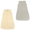Hudson Baby Safe Sleep Fleece Wearable Sleeping Bag, Gray and Cream, 12-18 Months
