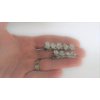 Generic Small silver metal and clear crystal alligator hair claw clip for thin fine hair Set 2 (Size: 1.25)