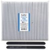 ForPro Black 4-Way Nail File, 100/180/240/400 Grit, Four-Sided Manicure and Pedicure Nail File and Buffer, 7” L x .75” W, 50-Count