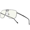 RB.Pilot Reading Glasses for Men Square Double Bridge Blue Light Blocking Computer Readers (grayness, 5.00)