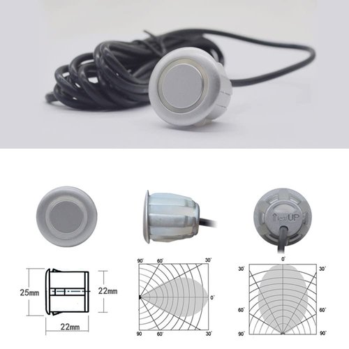 4 Parking Sensors kit Car Auto Vehicle Reverse Backup Radar System Distance Detection LCD Distance Display Sound Warning (6 Parking Sensors kit (Black))