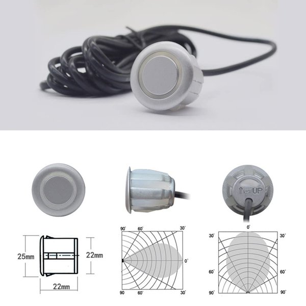 4 Parking Sensors kit Car Auto Vehicle Reverse Backup Radar System Distance Detection LCD Distance Display Sound Warning (6 Parking Sensors kit (Black))