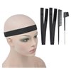 YTBYT 2 Pcs Wig Bands Lace Melting Bands Wig Elastic Bands with Combs and Hair Brush for Lace Front Wigs(Width 1 Inch)