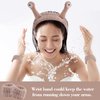 SuPoo 9 Pcs Skincare Headbands Snail Spa Headband and Wristband Set Alien Headband Brown Face Wash Wristbands Cute Makeup Headband Hair Band for Washing Face Wrap Head Towel Wrist Towels for Shower
