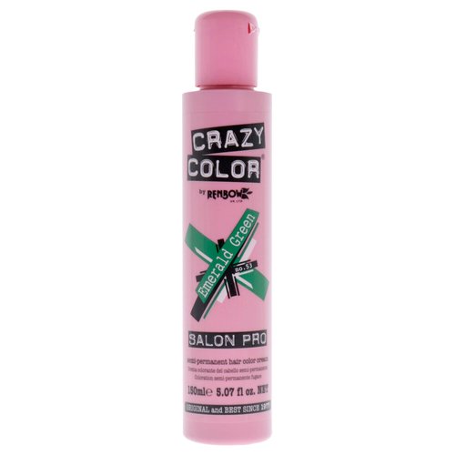 Crazy Color Crazy Color Salon Pro Semi Permanent Hair Color - 53 Emerald Green Hair Color Women 5.07 oz