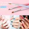 TEOYALL Nail Art Brushes, Nail Design Painting Brushes Builder Gel Brush Nail Dotting Tools Nail Fine Liner Brushes