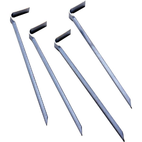 Suncast 8-Inch Metal Garden Stakes, Silver (Pack of 4)