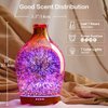 Porseme 280ml Essential Oil Diffuser 3D Glass Aromatherapy Ultrasonic Humidifier - Auto Shut-Off, Timer Setting, BPA Free for Home Hotel Yoga Leisure SPA Gift
