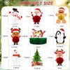 Christmas Party Honeycomb Centerpieces for Xmas Table Decorations, 9Pcs Christmas Center Pieces Tabletop Signs, Cute Santa Snowman Reindeer Holidays Honeycomb Centerpieces for Christmas Party Supplies