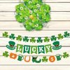 LanttAotte Lucky Banner St Patricks Day Decorations Saint Patricks Day Banner Green Shamrock Garland Irish Decor Spring Party Supplies