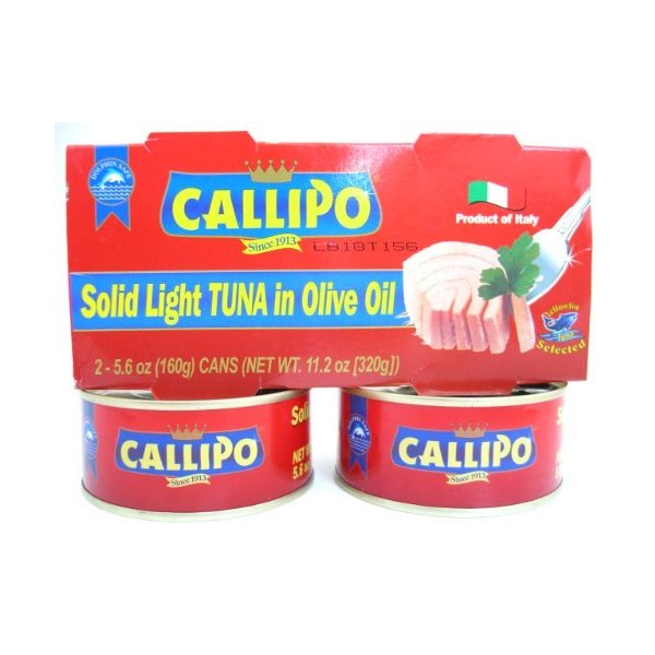 Italian Canned Tuna in Olive Oil Callipo 5.6 Oz (Pack of 2)