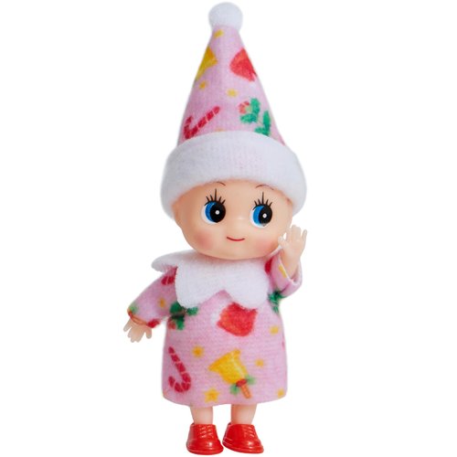 JOYIN Christmas Elf Plush Doll, Pink Tiny Soft Plush Christmas Elf Doll with Christmas Pattern for Christmas Holiday Decorations, Christmas Dress-Up Party.