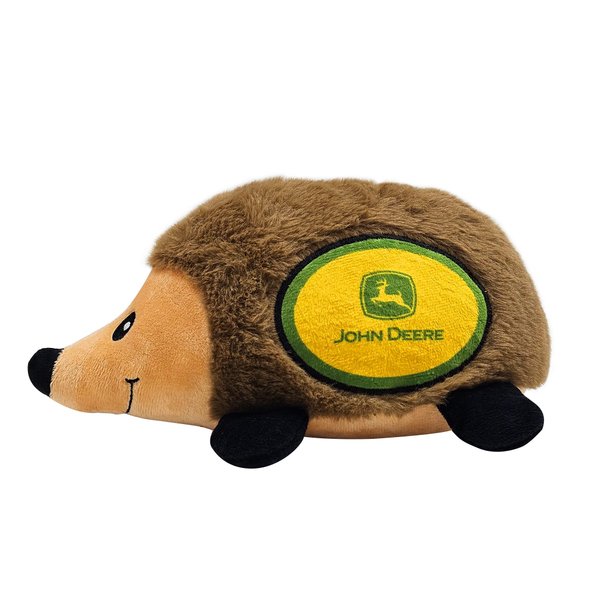 John Deere Plush Hedgehog Toy for Dogs & Cats, Cool Soft Pet Toy for Fun and Interactive Play, Dog Chew Toy with Squeaker, Licensed Hot Pet Toy