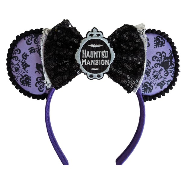 CLGIFT Mickey Ears Halloween, Halloween Mickey Ears, Minnie Ears, Halloween Ears, Halloween Costume Mouse Ears, Mickey Ears, Mouse Ears Headband (Haunted Mansion)