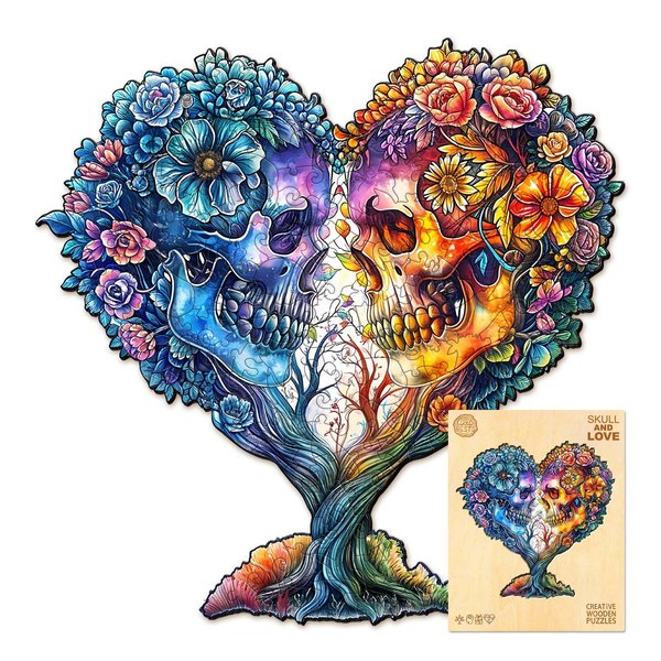 Wooden Puzzles for Adults, Skull Tree Puzzles for Adults, Unique Puzzles Gifts for Women Men, Wooden Adult Puzzles (S-8.5 * 8.5in 90pcs)