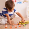 STOBOK Traffic Cone, 14pcs Traffic Signs Toys Miniature Traffic Road Cone Construction Toys Mini Cones Kids DIY Traffic Roadblock Toy for Kids Educational Toys