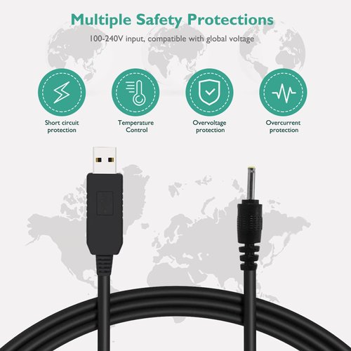 for Braun Beard Trimmer Charger, Power Cord Compatible with Braun MGK3010 MGK3020 MGK3021 MGK3025 MGK3210 MGK3220 MGK3221 MGK3225 MGK3921 5V to 2.3V Replacement Charging Cable Adapter