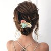 Jeairts Starfish Hair Comb Silver Shell Pearl Headpiece Conch Beach Hair Pieces Star Hair Accessories for Women and Girls