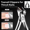 5 in 1 Professional Toenail Clippers for Thinck & Ingrown Nails, Upgraded Podiatrist Toe Nail Clippers for Men, Sharp Blade Nail Cutter Set, Wanmat