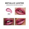 Glitter Lipstick Long Lasting,3D Metallic Liquid Lipstick Matte to Shimmer,Hydrating Non-Stick Lip Gloss,High Impact Lip Red Color Long Lasting Waterproof Transfer-proof Lip Stick Makeup for Women-03