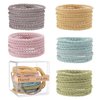50PCS Women Elastic Hair Tie, Simplicity Thread Ponytail Holders Hair Bands For Girls, 5 Colors No Damage Hair Accessories For Thin and Thick Hair/Pony Tails…