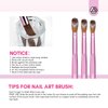 Saviland Acrylic Nail Brushes for Beginners: 3PCS Acrylic Nail Brush Set Size 14 10 6 Nail Brushes for Acrylic Application Pink Handle Acrylic Powder Brush Sturdy Kolinsky Hair Brush Nail Art Kit