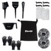 Pinelo 17-in-1 Hair Dye Kit - Pouch with Complete Hair Coloring Kit, Color Mixing Bowl, Brushes, Clips, Disposable Gloves, Mixing Whisk - DIY Highlights, Professional, Hairdressing Supplies