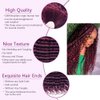 Burgundy Braiding Hair 100g Deep Wave 2 Bundle Bulk Human Hair for Braiding Deep Curly 100% Remy Human Hair Extensions for Boho Curly Wave Braids 99J Red Braiding Hair (99J, 22 Inch)