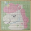 DL-YTG Latch Hook Kits Rug Unicorn Crochet Yarn Cushion Colour Pre-Printed Canvas Cover Rug Needlework DIY Hook and Latch Kit Christmas Home Decoration 30x30cm/12 X12in