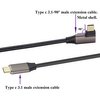 AOTOKK 90 Degree Type C USB 3.1 Adapter Cable 5 Gbps&2A Right & Left Angled 3.1 USB Type C Male Cable Full Function Supports Charging,Data,Audio,Video Cable for Laptop&Tablet&Mobile Phone(1.5M/5 Ft)