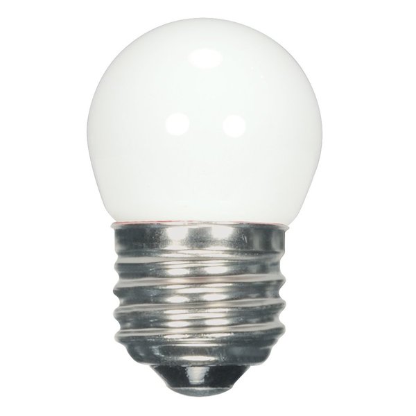 Satco S9161 Medium Light Bulb in White Finish, 2.31 inches, Frost