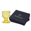 Soulvinee Glass Eye Wash Cup Smooth Edge, Eye Wash Cups - Eye Shaped Rim, Snug Fit Yellow Color (2 Pcs.)