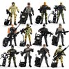 Baimiby 12 Pcs Army Men Action Figures,Military Soldier Toy Military Playset for Boys,US Army Men Action Figure with Weapon,Army Toy Set for Boys Age 4-7