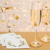 Antler Christmas Cocktail Napkins – Gold Foil Embossed Holiday Napkins, 3-Ply Gold Foil Disposable Christmas Napkins by Sunshine Supply
