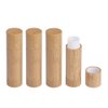 Furnido Natural Bamboo Lip Balm Tubes,5.5g Empty Refillable DIY Lipstick Tube Holder Deodorant Case For Cosmetic Lipstick Lip Gloss Containers with White PP Plastic Inner,BPA Free-Pack of 4