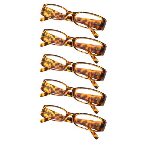 Gr8Sight 5-Pack Women Reading Glasses Includes Sunshine Readers (Tortoise)