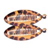 Set of Two Tortoise Shell 5 Inch Banana Clip Hair Clincher Rounded Edges Hair Comb