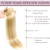 TCBOP Clip in Hair Extensions Real Human Hair Blonde Clip in Hair Extensions 18inch 110g 7pcs Caramel Blonde to Bleach Blonde Highlight Human Hair Straight Extensions Clip in for Women