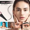 Eyebrow Microblading Pen, 3D Microblading Eyebrow Pencil, 4-fork tip Eyebrow Pencil, Natural smudge-proof Lasting Fine Stroke for easy to portray a natural eyebrow shape, Black
