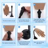 Silicone Hand for Acrylic Nails with Stand Bracket,Realistic Silicone Nail Training Hand, Soft Flexible Bendable Nail Practice Mannequin Hand for Nails Art DIY Print Practice Tool (Left Hand)