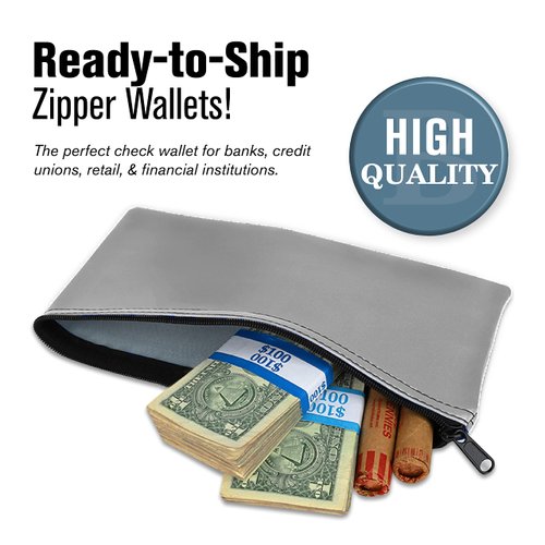 Gray Expanded Vinyl Reusable Deposit Bag - 11W x 6H